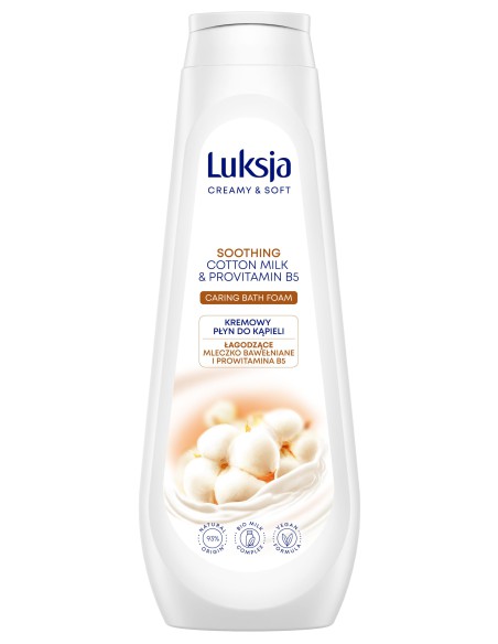 Cotton płyn do kąpieli 900ml Luksja Creamy&Soft 5900536349077