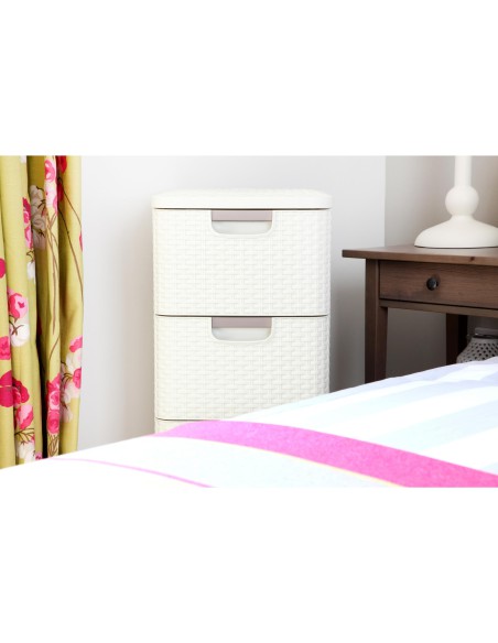 Regał 4 szuflady 4 x 14l kremowy Curver Rattan Style 3253926605010 9