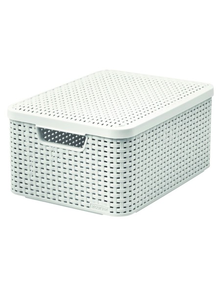Koszyk z pokrywką do przechowywania 18l Curver Rattan Style - Pudełka i koszyki Koszyk z pokrywką do przechowywania 18l  Curver Rattan Style 3253923618020 5