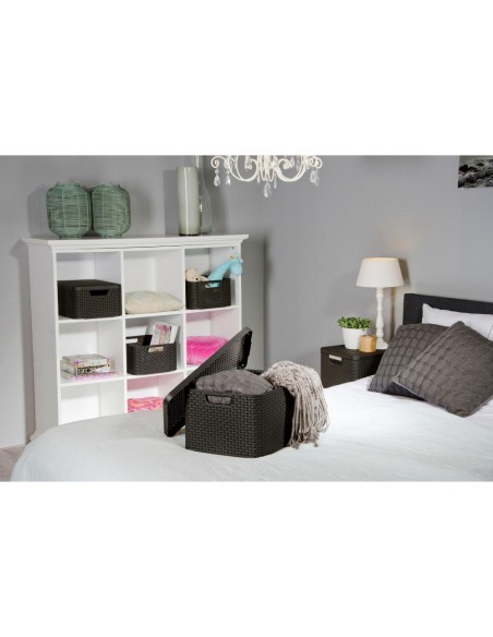 Koszyk do przechowywania z pokrywką 18l Curver Rattan Style - Pudełka i koszyki Koszyk do przechowywania z pokrywką 18l Curver Rattan Style 3253923618006 3