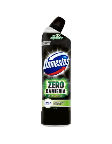 Limonkowy żel Zero Kamienia żel do WC limonka  DOMESTOS 750 ml - Żele do czyszczenia toalet