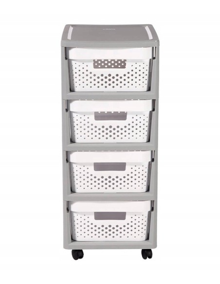 Ażurowy regał na kółkach 4 szuflady 4x11l Curver Infinity 3253924356006 2