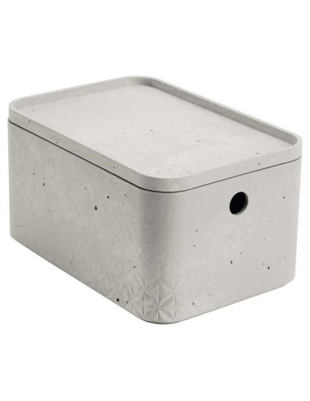 Pojemnik 8l z pokrywką do przechowywania Curver Beton - Pudełka i koszyki Pojemnik 8l z pokrywką do przechowywania Curver Beton 7290112632104