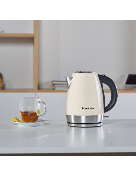 Stylowy czajnik elektryczny o pojemności 1.7l, 2200W Taurus Vintage Cream 8414234585264 5