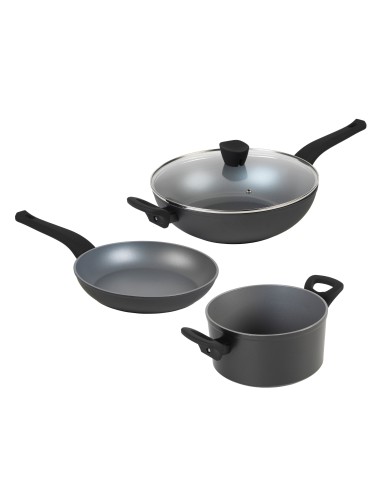 Zestaw garnek patelnia wok Russell Hobbs Pearlised 4el 5054061314571