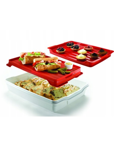 Opakowanie na ciasto z tacą i pokrywą Duży 45x29,45x11cm Curver - Opakowanie na ciasto z tacą i pokrywą Duży 45x29,45x11cm Curver 3253920415288 3