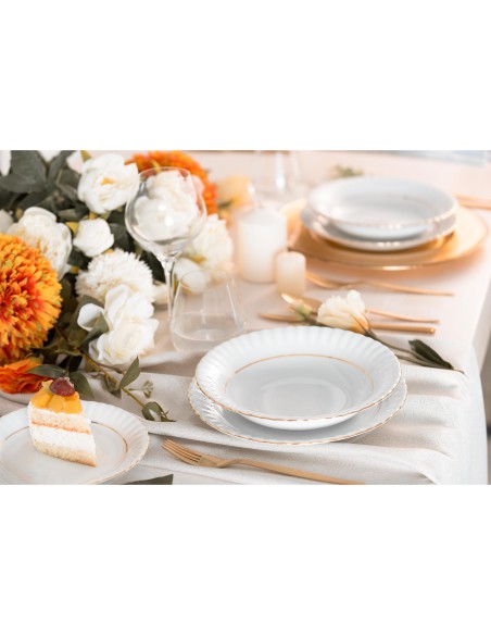 Obiadowy serwis Chodzież Iwona Złota Linia dla 12 osób 44 elementy 5903353492001 24