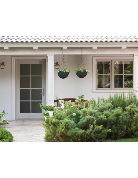 Rattanowa doniczka wisząca Keter Hanging Sphere Planter grafitowa, 35 x 35 x 22 cm 7290106924499 12