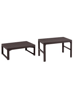 Regulowany stolik ogrodowy brązowy Allibert by Keter 8711245143460 2