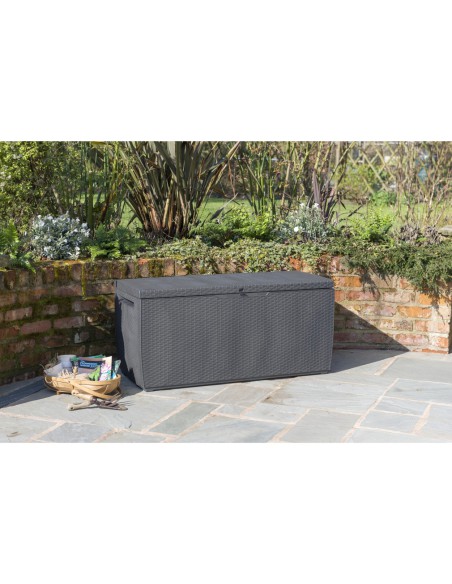 Grafitowa skrzynia ogrodowa 305l Keter Capri 7290106929913 14
