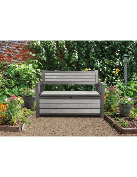 Ławka ze schowkiem ogrodowa ze skrzynią 227l Keter Hudson 7290106936300 5