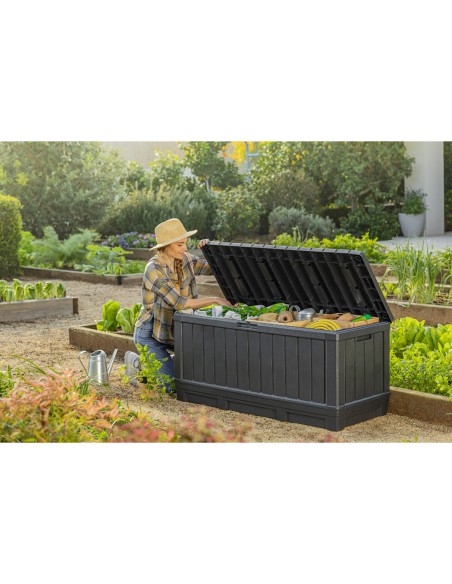 Grafitowa skrzynia ogrodowa 350l Keter Kentwood 7290112634498 2