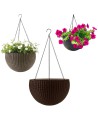 Wisząca doniczka Keter Hanging Sphere Planter brązowa, 35 x 35 x 22 cm