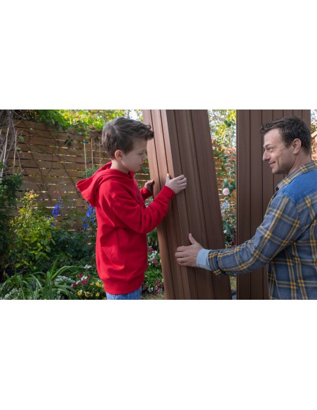 Domek narzędziowy do ogrodu brązowy 4x6 Keter Darwin 7290112632708 22