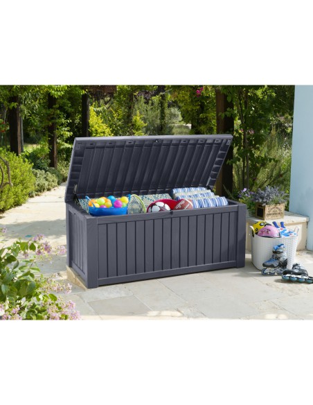 Grafitowa skrzynia ogrodowa Keter Rockwood 570l 7290103664794 12