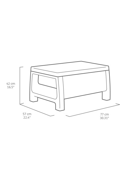 Wypoczynkowy zestaw mebli do ogrodu Corfu Relax Keter narożnik + stolik 3253929168017 6