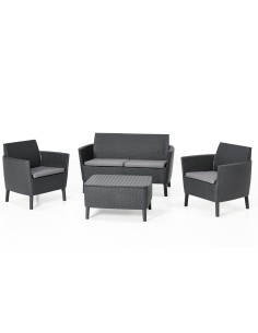 Wypoczynkowy zestaw mebli do ogrodu Keter Salemo 2 x fotel + sofa + stolik 8711245155357