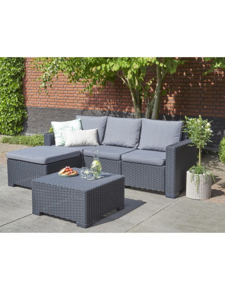 Grafitowa sofa ogrodowa dla 3 osób Allibert by Keter 8711245154305 14