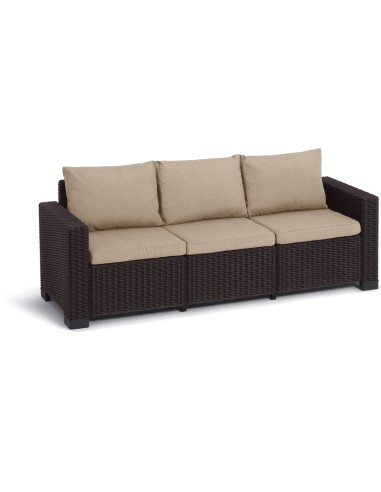 Sofa ogrodowa brązowa dla 3 osób Allibert by Keter 8711245154312 3