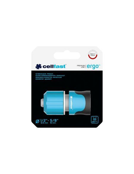 Szybkozłącze - przelot ERGO 1/2"-5/8" Cellfast 5901828859830 2
