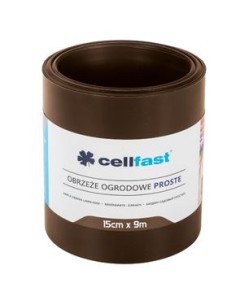Brązowe proste obrzeże ogrodowe Cellfast 15 cm x 9,0 m 5907553505585 2