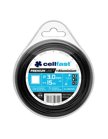 Wzmocniona żyłka tnąca PREMIUM Cellfast – kwadrat 3 mm 15 m 5907553507244