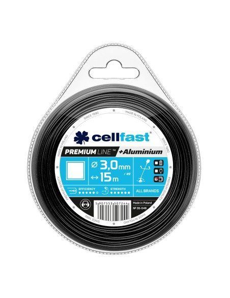 Wzmocniona żyłka tnąca PREMIUM Cellfast – kwadrat 3 mm 15 m 5907553507244 2