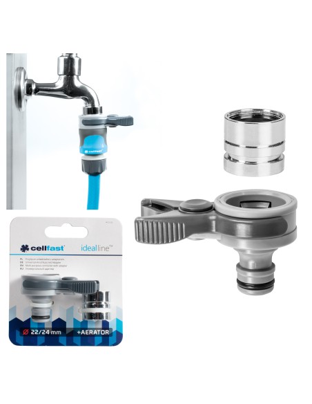 Przyłącze uniwersalne z adapterem IDEAL Cellfast - Akcesoria do nawadniania Przyłącze uniwersalne z adapterem IDEAL Cellfast 5907512602928