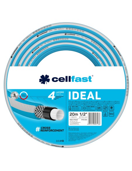 Wąż ogrodowy 4-warstwowy Cellfast IDEAL 1/2" 20 mb 5907512607138
