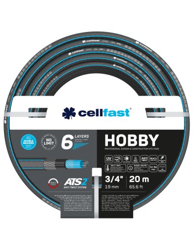 Wąż ogrodowy 6 warstwowy 20 mb Cellfast HOBBY ATS2 TM 3/4" 20 mb 5907512607411