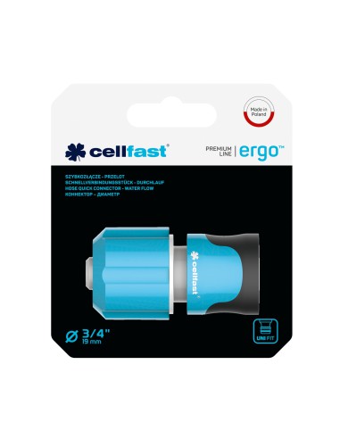 Szybkozłącze - przelot ERGO 3/4" Cellfast 5901828859847 5