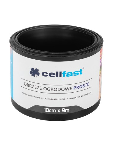 Czarne proste obrzeże ogrodowe Cellfast 10 cm x 9,0 m 5907553505516 2