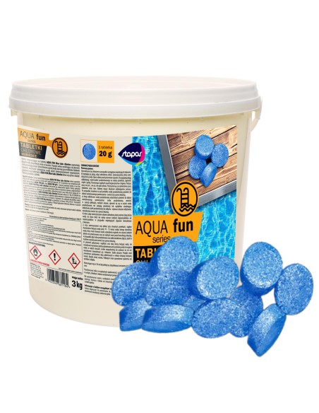 Niebieskie tabletki chlorowe Stapar Aqua fun 20g/3kg 5902349682037 3