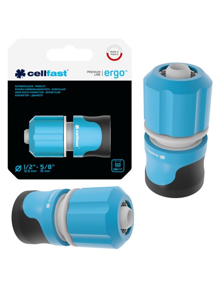 Szybkozłącze - przelot ERGO 1/2"-5/8" Cellfast 5901828859830 6