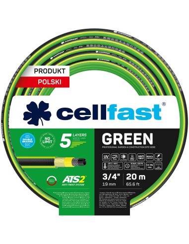 5 warstwowy wąż ogrodowy Cellfast GREEN ATS2 TM 3/4" 20 mb - Węże ogrodowe