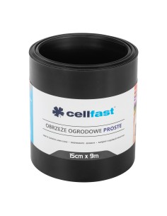 Proste czarne obrzeże ogrodowe Cellfast 15 cm x 9,0 m 5907553505523