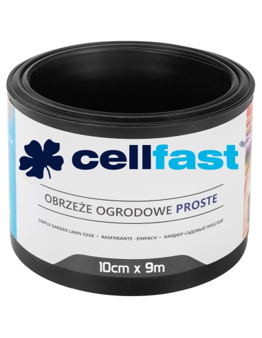 Czarne proste obrzeże ogrodowe Cellfast 10 cm x 9,0 m - Obrzeża trawnikowe