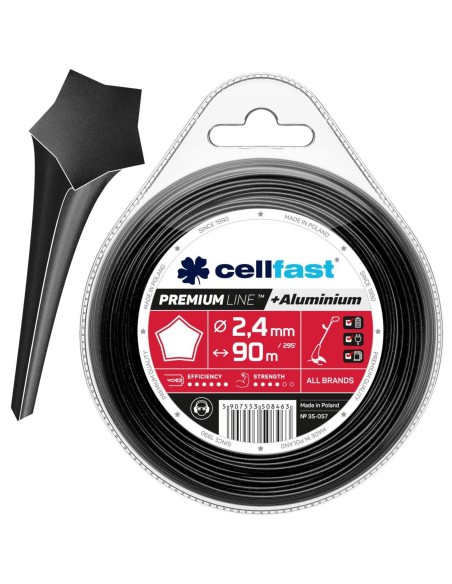 Długa żyłka tnąca PREMIUM Cellfast – gwiazdka 2,4 mm 90 m 5907553508463 5