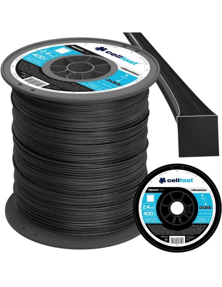 Efektywna żyłka na szpuli PREMIUM Cellfast kwadratowa, 3mm 300m 5907512607572 7