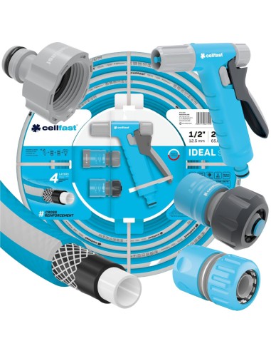 Zestaw IDEAL wąż, zraszacz szybkozłącza i przyłącze Cellfast - Węże ogrodowe