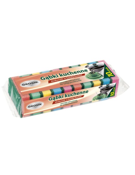 Kolorowe gąbki kuchenne Grosik 10 szt. 5900536225074