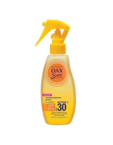 Wydajny spray do opalania SPF 30 Active+ Dax Sun 200 ml 5900525051226