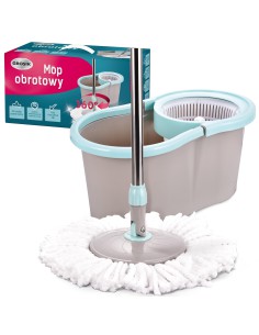 Mop obrotowy 360° z wiadrem i wyciskaczem Grosik  5900536330495