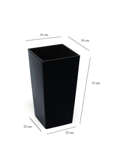 Czarna donica Finezja Lamela 30x30x57cm 5900119045471 2