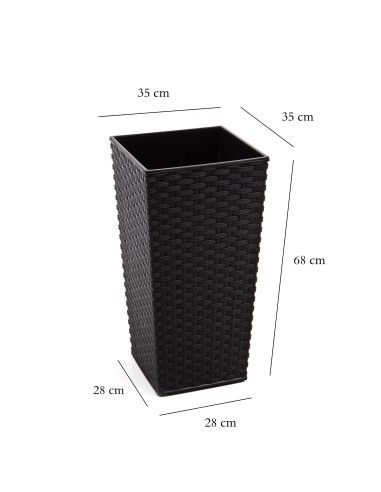 Nowoczesna donica Finezja Lamela czarna, 35x35x68cm 5900119045761 2