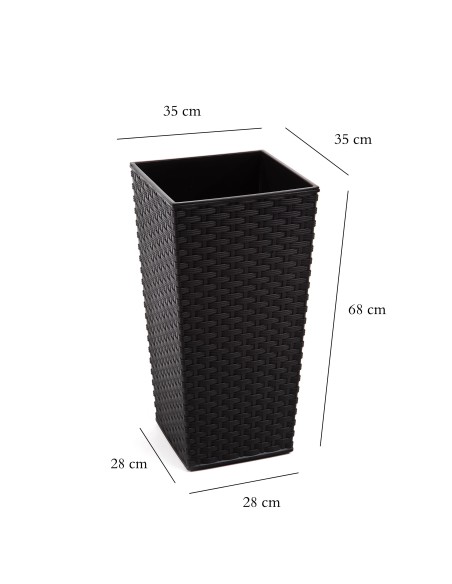 Nowoczesna donica Finezja Lamela czarna, 35x35x68cm 5900119045761 2