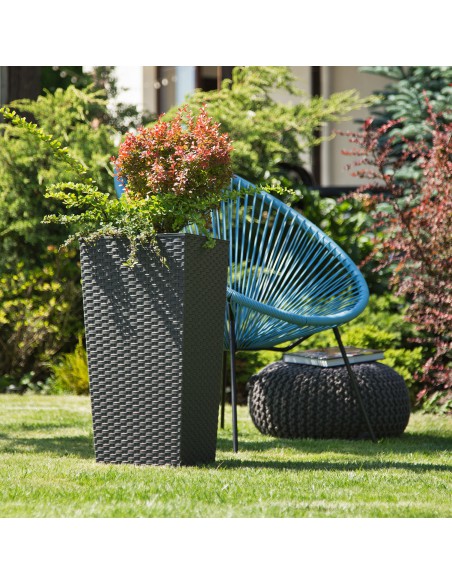 Rattanowa donica Finezja Lamela grafit, 35x35x68 cm 5900119505760 6