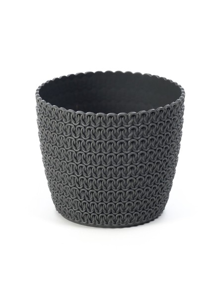 Urocza osłonka doniczka Magnolia Jersey Lamela antracyt, 25.5 cm 5900119827350