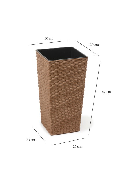 Nowoczesna donica Finezja Eco Wood Lamela 30x30x57cm 5900119388233 2