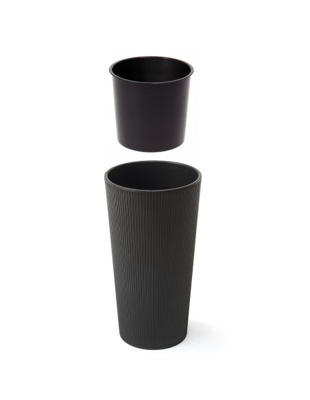 Nowoczesna donica Lilia Lamela czarna, 29,5x29,5x57 cm 5900119048656 6